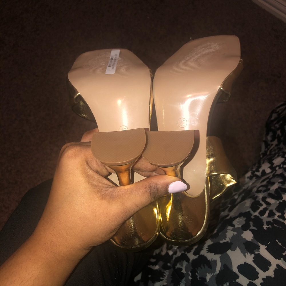 Gold heeled sandals